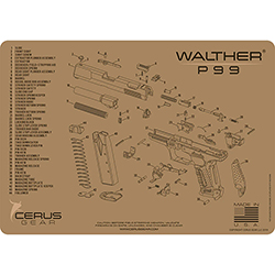 Podložka pro čištění zbraní WALTHER P99 SCHEMATIC COYOTE