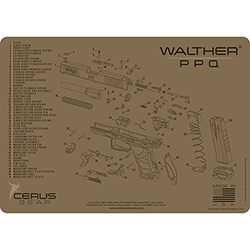 Podložka pro čištění zbraní WALTHER PPQ SCHEMATIC COYOTE