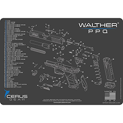 Podložka pro čištění zbraní WALTHER PPQ SCHEMATIC CHAR GRAY