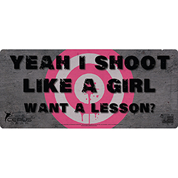 Podložka pro čištění zbraní SHOOT LIKE A GIRL, WANT A LESSON FULL COLOR