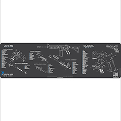 Podložka pro čištění zbraní AR15/GLOCK G4 SCHEMATIC COMBO MAGNUM CHAR GRY