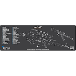 Podložka pro čištění zbraní AK47 SCHEMATIC RIFLE CHAR GRAY
