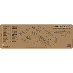Podložka pro čištění zbraní IWI TAVOR X95 SCHEMATIC RIFLE COYOTE