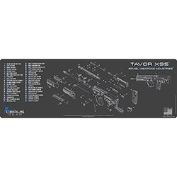 Podložka pro čištění zbraní IWI TAVOR X95 SCHEMATIC RIFLE CHAR GRAY