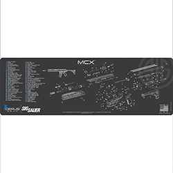 Podložka pro čištění zbraní LICENSED SIG MCX SCHEMATIC CHAR GRAY