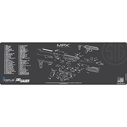 Podložka pro čištění zbraní LICENSED SIG MPX SCHEMATIC CHAR GRAY