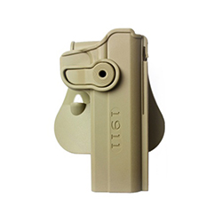 IMI Defense Polymer Retention Gun Holster Level 2 for 1911 Variants – Right Hand - Tan
