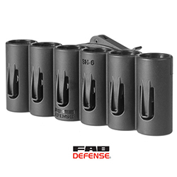 FAB Defense SH-6 Picatinny Holder for 20-Gauge Shotgun Shells - Black